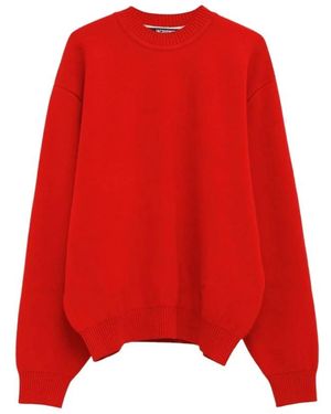 Jacquemus Pullover Mit Rundhalsausschnitt Und Stickerei - Rot