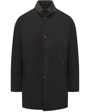 Moorer Jacket Met Knoopsluiting - Zwart