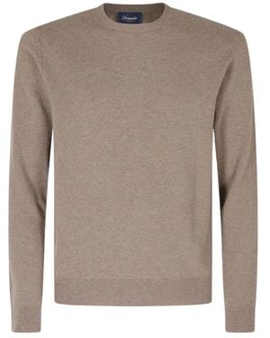 Drumohr Strickpullover Mit Rundhalsausschnitt - Braun