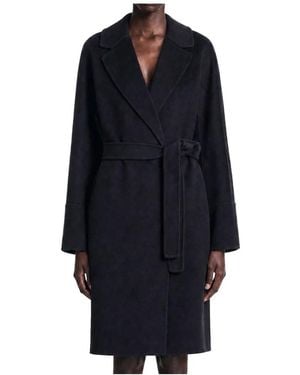 Max Mara Jassen ,Zwart ,Wol Arona Jas - Blauw