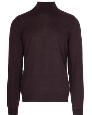 BOSS Slim-Fit Rollkragenpullover - Lila