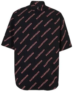 Balenciaga Short Sleeve Shirts - Black