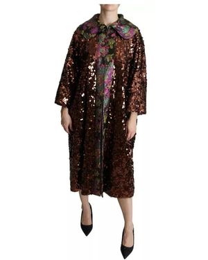Dolce & Gabbana Single-Breasted Coats - Brown