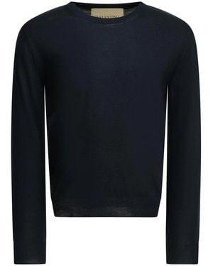 Valentino Vlogo Signature Rundhals-Pullover - Blau
