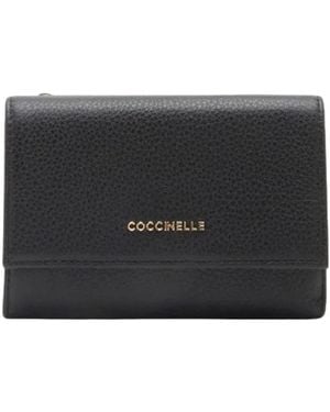 Coccinelle Pelle Con Grana Geldbörse - Schwarz