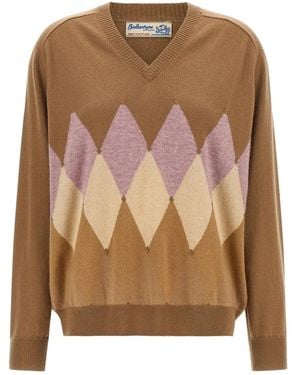 Ballantyne V-Neck Knitwear - Marron