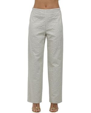 Via Masini 80 Straight Trousers - Grigio