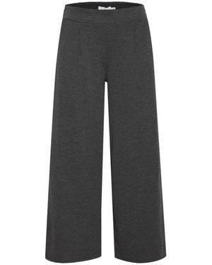 Ichi Wide Trousers - Grey