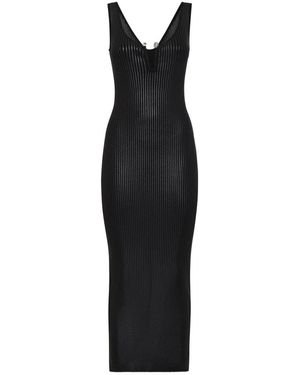 Philipp Plein Coated Knit Dress - Schwarz
