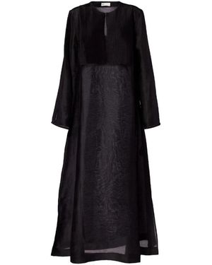 Tory Burch Kleedjes ,Zwart ,Linnen Linnen En Zijden Kaftan
