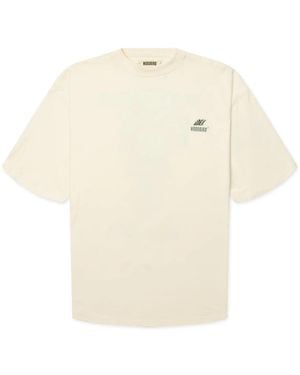 Woodbird Tops ,Katoen Beam Action T-Shirt - Naturel