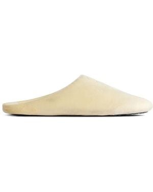 Balenciaga Mini Velvet Slip-On Shoes For - White