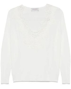 Ermanno Scervino Round-Neck Knitwear - Blanc