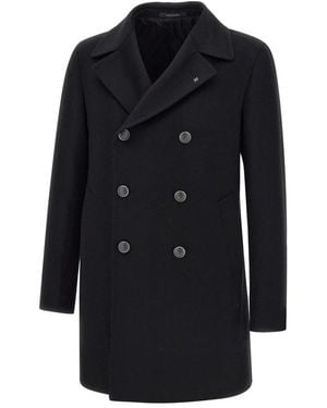 Tagliatore Double-Breasted Coats - Black