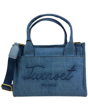 Twinset Tote Bags - Blue
