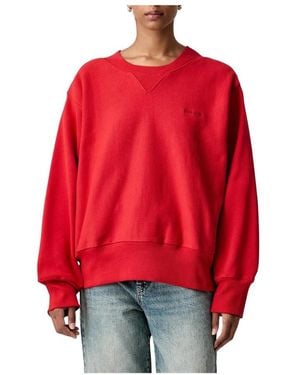 Stine Goya Hoodies & Sweatvesten ,Rood ,Katoen Oversized Sweatshirt
