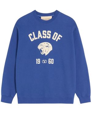 Valentino Hoodies & Sweatvesten ,Blauw ,Katoen Class Of 1960 Sweatshirt