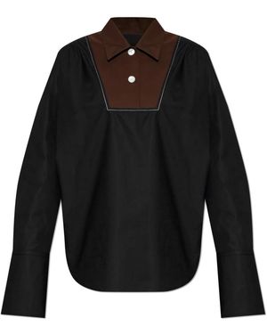 Marni Overhemden ,Zwart ,Katoen Cotton Shirt