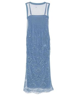 SIR. Kleedjes ,Blauw ,Mesh Kantjurk