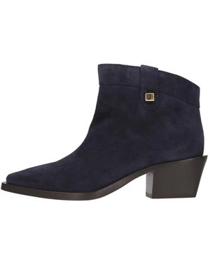Maison Skorpios Schoenen ,Blauw ,Leer Alexandra Enkellaarsjes