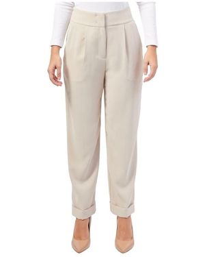 ARMANI EXCHANGE Farbene high-waist-hose mit schmalem bein - Natur