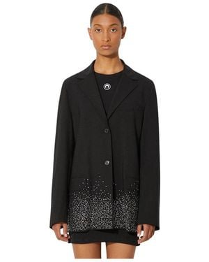JW Anderson Crystal Hem Blazer - Schwarz