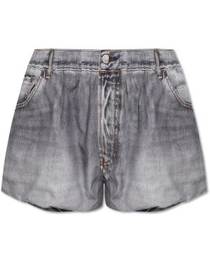 Acne Studios Korte Broeken ,Grijs ,Katoen Printed Shorts