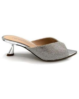 Ninalilou Heeled Mules - Métallisé
