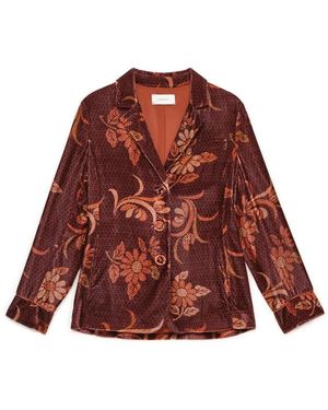 Maliparmi Jassen ,Oranje ,Leer Collection Print Blazer - Rood