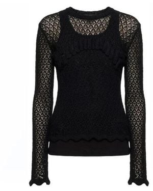 Blumarine Rundhals-Strickware - Schwarz