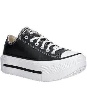 Converse Schoenen ,Zwart ,Leer Chuck Taylor All Star Lift Double Stack