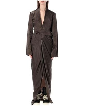 Rick Owens Wrap Dresses - Brown