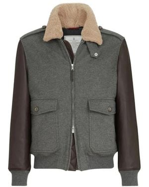 Brunello Cucinelli Bomber Jackets - Gris
