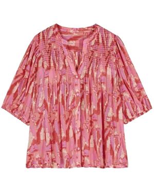 Ba&sh Overhemden ,Veelkleurig ,Katoen Teodor Bohemian Blouse - Rood