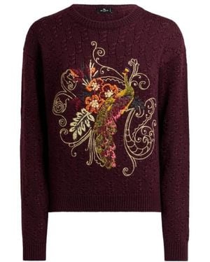 Etro Truien & Vesten ,Paars ,Jersey