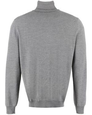 THE (Alphabet) Rollkragenpullover Aus Wolle - Grau