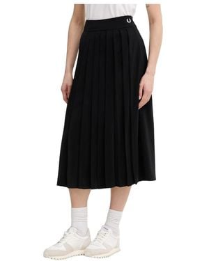 Fred Perry Midi Skirts - Negro