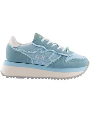 Sun 68 Blauw Casual Overhemd Voor Mannen