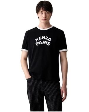 KENZO Paris Emblem Slim T-Shirt - Zwart