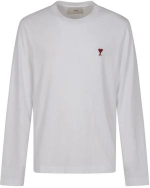 Ami Paris Long Sleeve Tops - White