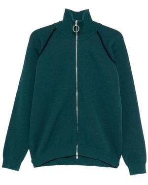 1989 STUDIO Full Zip Raglan Sweater - Groen