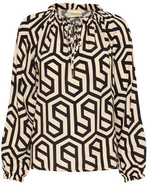 Cream Blouses - Black