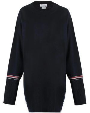 Thom Browne Round-Neck Knitwear - Azul