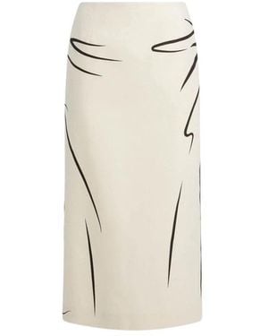 Moschino Bedruckter Baumwollrock - Natur