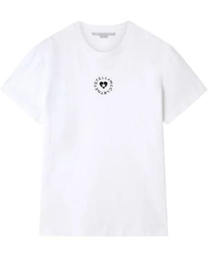 Stella McCartney Tops ,Wit ,Katoen Lovestruck T-Shirt