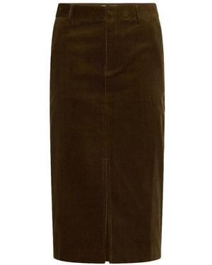 Part Two Gerader Cordrock Mit Taschen Und Stretchanteil - Braun