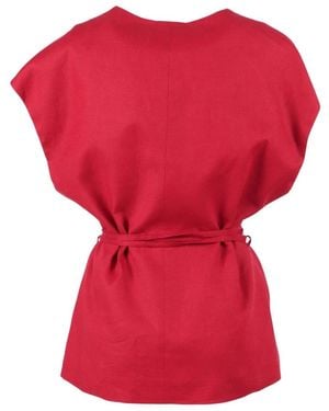 Clips Tops ,Rood ,Gile Di Lino