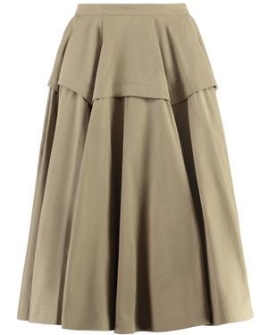 Bottega Veneta Midi Skirts - Natural