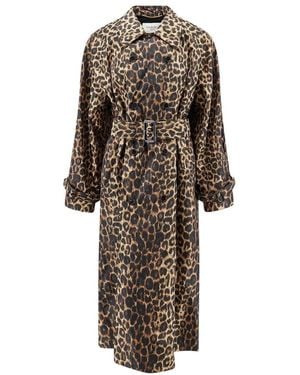Saint Laurent Trench Coats - Marrón
