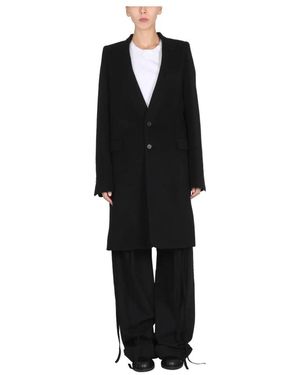 Ann Demeulemeester Single-Breasted Coats - Negro